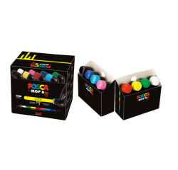 Marqueur peinture Posca PCM22 MOP'R assorti set 8 pièces