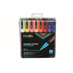 Verfstift Posca PC3M fijn standaard assorti set à 16 stuks