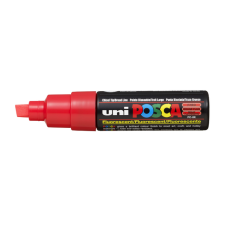 Verfstift Posca PC8K breed schuin fluor rood