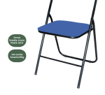 Chaise pliante BRASQ FC100 bleu-noir