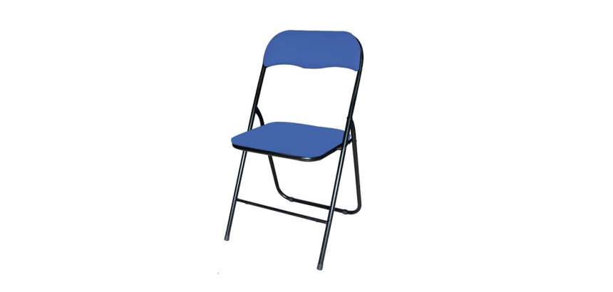 Chaise pliante BRASQ FC100 bleu-noir