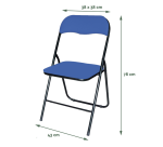 Chaise pliante BRASQ FC100 bleu-noir