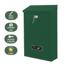 Brievenbus BRASQ PB100 Basic wand groen