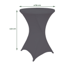 Housse BRASK pour table haute 80cm anthracite