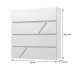 Boîte aux lettres murale BRASQ PB200 Deluxe blanc