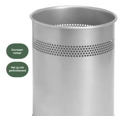 Corbeille à papier BRASQ 15L argent