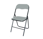 Chaise pliante BRASQ FC100 gris-noir