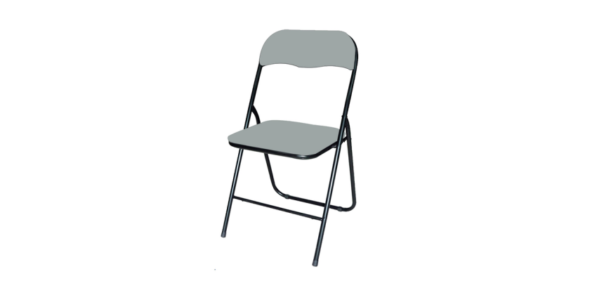 Chaise pliante BRASQ FC100 gris-noir