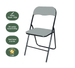 Chaise pliante BRASQ FC100 gris-noir