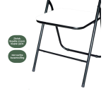 Chaise pliante BRASQ FC100 blanc-noir