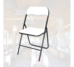 Chaise pliante BRASQ FC100 blanc-noir