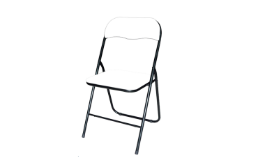 Chaise pliante BRASQ FC100 blanc-noir