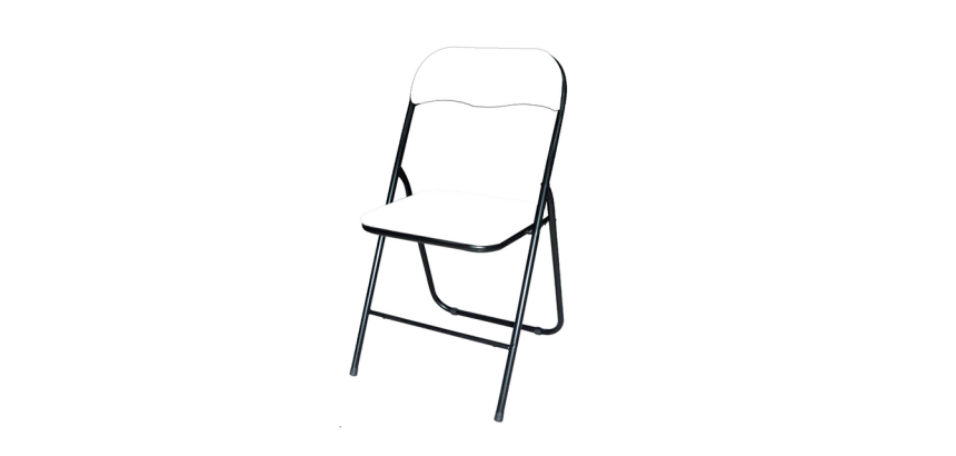 Chaise pliante BRASQ FC100 blanc-noir