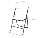 Chaise pliante BRASQ FC100 blanc-noir