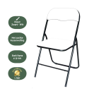 Chaise pliante BRASQ FC100 blanc-noir