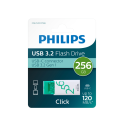 Clé USB Philips Click USB-C 256Go Spring Green