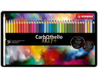 Crayon craie pastel STABILO CarbOthello assorti boîte 36 pièces