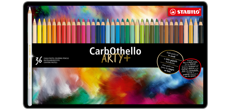 Kleurpotloden STABILO CarbOthello kalkpastel assorti blik à 36 stuks