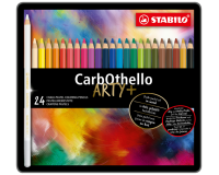 Kleurpotloden STABILO CarbOthello kalkpastel assorti blik à 24 stuks