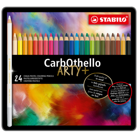 Crayon craie pastel STABILO CarbOthello assorti boîte 24 pièces