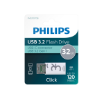 USB stick 3.2 Philips Click USB-C 32GB grijs