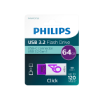 Philips USB Key Click 64 GB USB 3.2 (USB-A) Violet