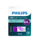 Clé USB Philips Click USB-C 64Go Magic Purple
