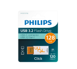 Clé USB 3.2 Philips Click USB-C 128Go Orange