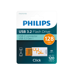 Philips USB-Stick Click 128 GB USB 3.2 (USB-A) Orange