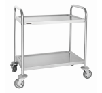 Vogue stainless steel service cart 2 shelves 82.5x71cm