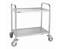 Chariot de service Vogue inox 2 plateaux 82,5x71cm