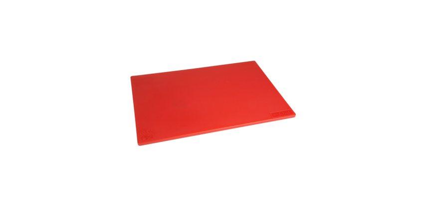 Planche à découper Hygiplas LDPE 450x300x10mm rouge