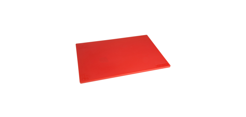 Planche à découper Hygiplas LDPE 450x300x10mm rouge