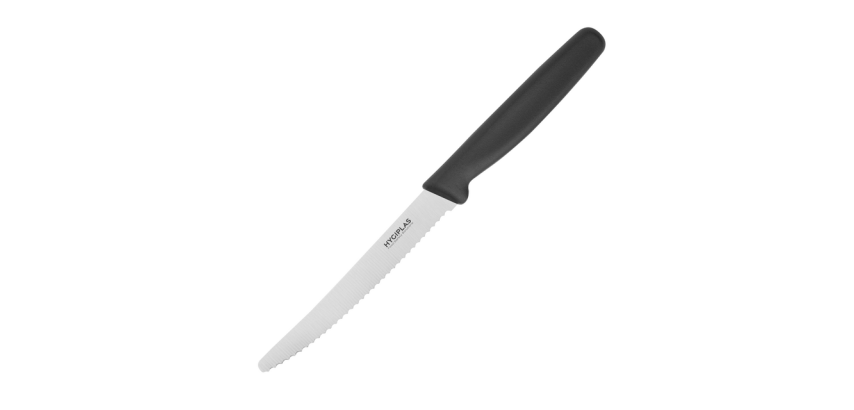 Couteau à tomates Hygiplas dentelé 10cm noir
