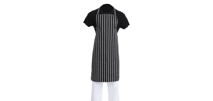 Tablier Whites noir rayé blanc