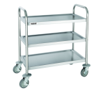 Chariot de service Vogue inox 3 plateaux 82,5x71cm