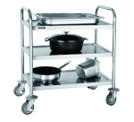 Chariot de service Vogue inox 3 plateaux 82,5x71cm