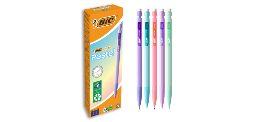 Portemine BIC Matic pastel HB 0,7mm pastel assorti