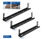 Chemin de câbles extensible sous le bureau