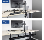 Chemin de câbles extensible sous le bureau