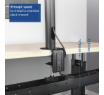 Chemin de câbles extensible sous le bureau