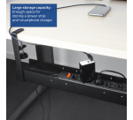 Chemin de câbles extensible sous le bureau