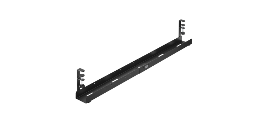 Extendable cable tray under the desk