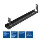 Chemin de câbles extensible sous le bureau