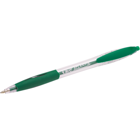 Stylo bille BIC Atlantis Classic grip clic Medium vert