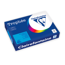Papier copieur Trophée A4 80g bleu caraïbes 500 feuilles