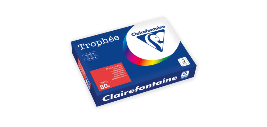 Trophée A4 80g coral red copier paper 500 sheets