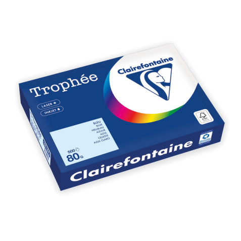 Papier copieur Trophée A4 80g bleu azur 500 feuilles