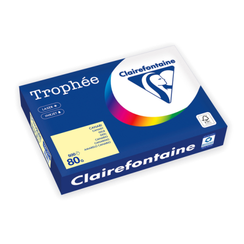 Papier copieur Trophée A4 80g jaune 500 feuilles