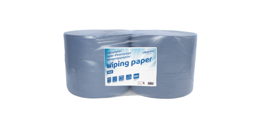 Poetspapier Cleaninq extra groot 2-laags 1000 vel blauw